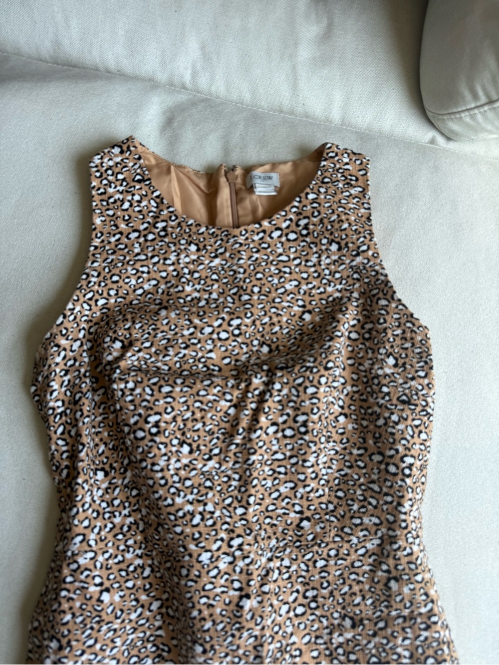 Jcrew Sleeveless Leopard Print Sheath Dress - Picture 2 of 5